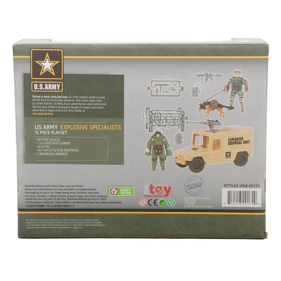 U.S. Army 15-piece Playset with Action Figures and Jeep - Picture 3 of 3